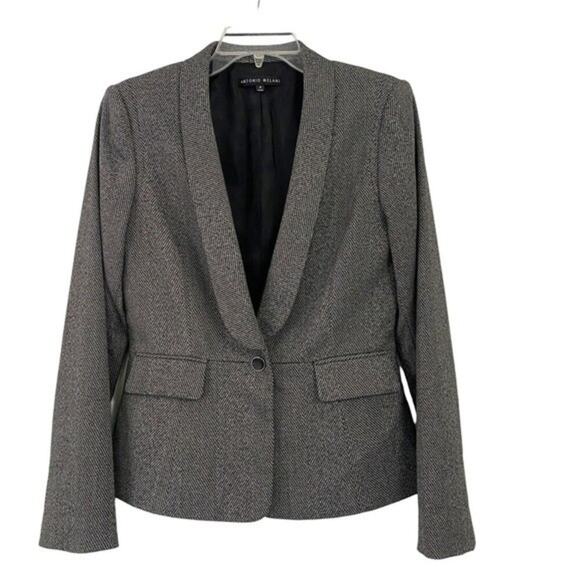 Antonio Melani Blazer Jacket Academia Old Money Preppy Career Peplum Size 4 - Picture 1 of 12